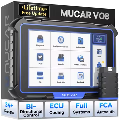 Lifetime Free Update MUCAR VO8 Professional OBD2 Diagnostic Tool Auto Full System Diagnosis ECU Codi