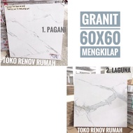 Granit Lantai 60X60 Putih Motif Carara (Glossy)/ Granit Lantai Marmer/