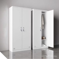 Wardrobe Cabinet Two-Door Staff Changing Cabinet with Lock 2 Iron Wardrobe Locker Dormitory Unit Doo