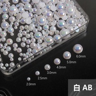 珍珠美甲饰品大小半圆珍珠仿真珍珠半圆珍珠白色米色白AB平底珍珠Pearl Nail Accessories Size Half Round Pearl Simulation Jewelry73xb4l
