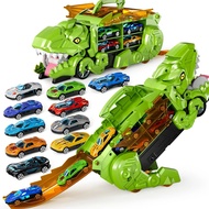 Toy Studio Mainan Anak Mobil Truk Dinosaurus Kontainer Slide Storage Car Truck Dino Swallowing Car