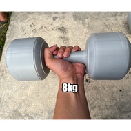 Plastic dumbbells, sand barbells, 8 kg power dumbbells, gym