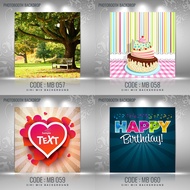 Photobooth Backdrop / Backdrop Tarpaulin Saiz 5x5ft, 6x6ft, 7x7ft, 8x8ft, 10x10ft untuk Pelbagai Aca