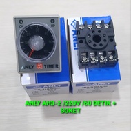 ANLY ANLI AH3-2 220V 60DETIC TIMER 60 SECONDS 60 SECOND + SOCKET