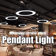 LED Circular Pendant Lamp Industrial Style Lighting Fixture Gym Mall Office Light New Chandelier