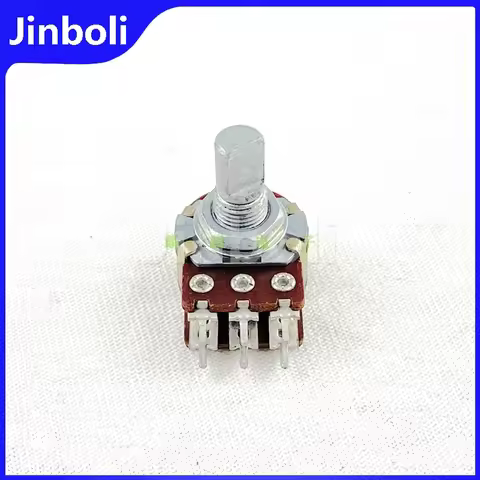 1PCS 16 Type B1K C1K Dual Power Amplifier Volume Potentiometer 6Pins Adjustable Resistor 15MM Half S