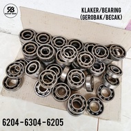 klaker/bearing GROBAK BECAK 6204 6205 6304 sepasang ORIGINAL bekas copotan mesin JAMINAN lebih kuat