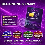 Simkad Prepaid Eastel Umobile Unlimited Data FUP BESAR 500GB 999GB Full Hotspot