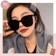 Fashion Box Wild Sunglasses Korean Square Glasses Brown Retro Sunglasses Men's and Women's Glasses C