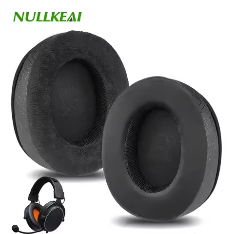 Nullkeai Replacement Ear Cushion for Fnatic React Headphone Earpads Earmuffs Pads Sleeve Headband