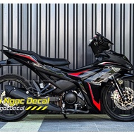 ZR removable sticker for Exciter 155 Ex155 in Glossy Black sticker motor