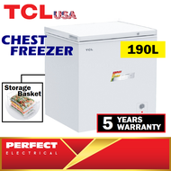 TCL 190L Chest Freezer TCF-190W Energy Saving Peti Sejuk Beku 5 Years Warranty