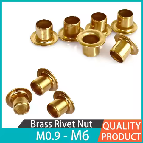 Brass Tubular Rivets Double-sided Circuit Board PCB Nails Nut Metal M0.9 M1.3 M1.5 M2 M2.5 M3 M4 M5