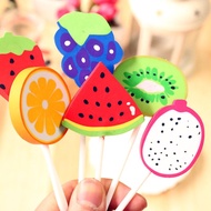 6 PCS Penghapus Anak Lucu Motif Lollipop Buah / Cute Fruit Lollipop Eraser