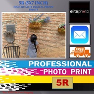 5R(5x7 Inch) Photo Print + Lamination (Optional)+ Solid Wood Frame (Optional)