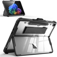 MoKo All-in-One Transparent Protective Cover Case with Multi-Angle Kickstand & Pen Holder & Hand Str