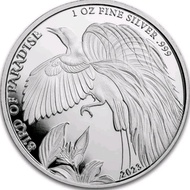 Silver Papua new Guinea bird of paradise 2023 1 oz silver coin