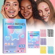 432pcs/box Colorful Star Heart Acne Patch PE Mild Non-irritating Acne Pimples Patches A7K6