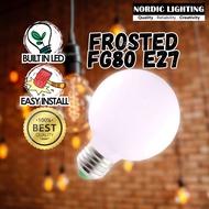 (1Pcs) Nordic Lighting FG80 Bulb E27 LED Frosted globe 7Watt Bulb for Pendant Light Ceiling Lamp Out