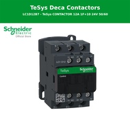 Schneider Electric Contactor รุ่น Tesys Deca 3P(3 NO) AC-3/AC-3e 0 to 440V 12A 24VAC 50/60Hz coil (L