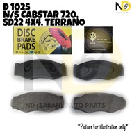 NISSAN CABSTAR 720 / SD22 4X4 D1025 FRONT BRAKE PAD