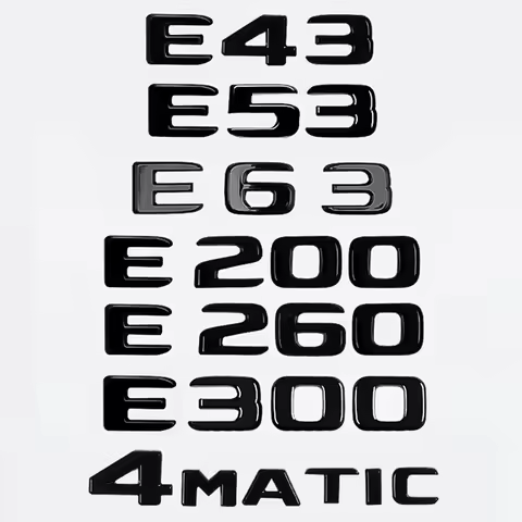 Car Trunk Words Logo Badge Emblem Decals Sticker For Mercedes Benz E53 E43 E63 E200 E220 E250 E240 E