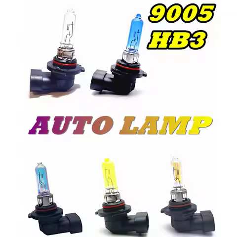 2 Pcs HB3 9005 Rainbow Blue White Yellow Light Halogen Bulb 12V65W Automobile Fog Lamp Headlamp for
