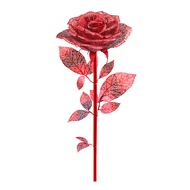 Piececool 3D Metal Puzzles Rose Flower Model Kits Artificial Fake Flowers Metal Building Blocks DIY