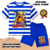 BOYS' SHORT-SLEEVED STRIPED SET GIRLS' T-SHIRT BOYS' TUNG TUNG TUNG SAHUR 5 ANOMALI