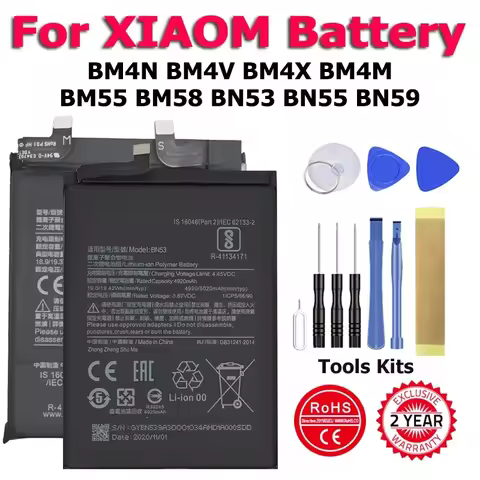 BM33 BM38 BM4N BM4V BM55 BM4X BM44M BN55 BN59 BM53 BM58 Battery For Xiaomi Redmi Note 3 4 4i 4S 9 10