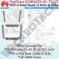 Huawei OptiXstar EG8041X6-10 Latest WiFi 6 Pisowifi Config For VLAN With Upstream Port