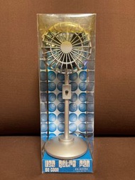 全新  Jumpin Banana廠 USB Retro Fan 電腦桌上風扇 復古 懷舊 大排檔牛角扇款 擺設 玩具 景品 USB 風扇 銀色 USB port 取電
