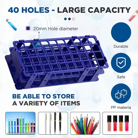 [For Wholesaler]4 Pcs Plastic Test Tube Rack Test Tube Holder Rack Detachable Tube Holder for 16mm T