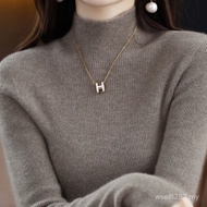 Erdos City Ladies Half-Shirt with Cashmere Inner Sweater - Autumn/Winter