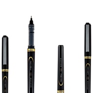 Deli Straight Liquid Rollerball Pen Gel Pen S851 Large Capacity Full Needle Tube 0.5 Black Replaceable Refill Signature Pen