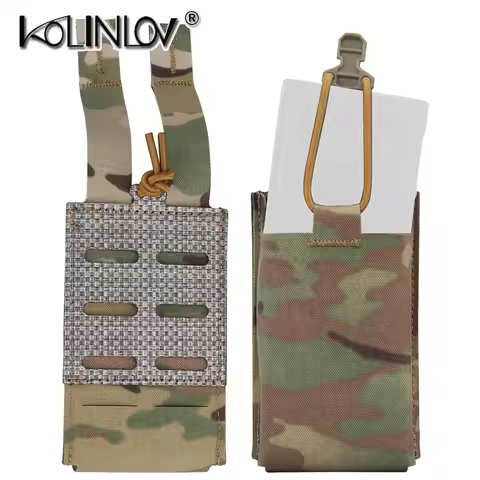 AR Mag Pouches M4 AR15 556 Single Mag Pouch for Tactical Hunting Airsoft Molle Belt Bag Built-In Fas