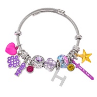 Pan's New Style K-POP: Witch Hunters Bracelet Female Cartoon Diamond Pendant Open Stainless Steel Br