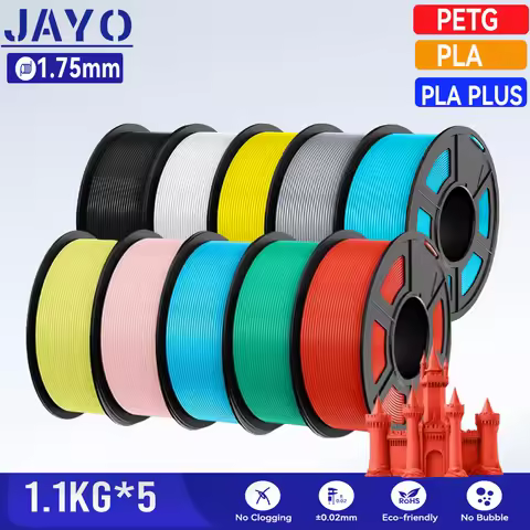 JAYO 5,5KG 3D PLA/PETG/PLA PLUS Printer Filament 1.75mm 100% No Bubble non-toxic PLA 3D Printing Mat