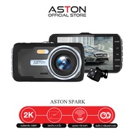 [ประกัน 1 ปี] Aston Spark กล้องติดรถยนต์ 2 กล้องหน้าหลัง ทรง Dashcam ชัดระดับ 2K จอกว้าง 4.0 นิ้ว เม