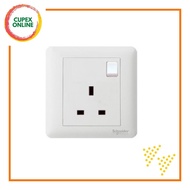 Schneider Electric Affle Plus 13A 1 Gang Switched Socket White (cupex)
