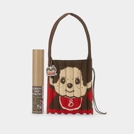 （全新）JOSEPH AND STACEY x Monchhichi 幸運摺紋針織中碼手提包