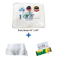 [FREE.SHIPPING] Kain Ihram Kain ehram ihram cloth + Tali pinggang + Cawat lelaki untuk Haji Umrah