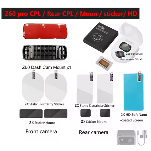 for DDPAI Dash Cam Z60 pro 4K CPL Filter Rear camera CPL HD Lens Dust Protection Anti Glare CPL Filt
