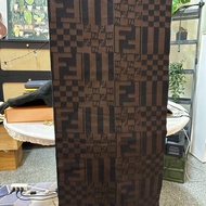 FENDI 羊毛棕黑圍巾