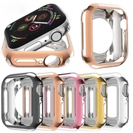 Electroplate Reflection Soft TPU Case for IWatch Cover 38mm 42mm 40mm 44mm iwatch Series SE 6 5 4 3 2 1 Protective Frame