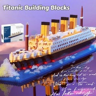 Brick technic Toy ship cannot be sinked Titanic bricks toy big ship