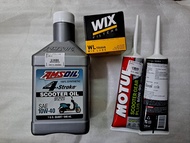 เซตสุดคุ้ม น้ำมันเครื่อง Amsoil Scooter oil 4 Stroke 10W-40 946ml. + น้ำมันเฟืองท้าย Motul Scooter G