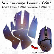 Logitech G502 mouse sticker Skin model 3D 3dls034 | 3m Anti-slip Film Sticker