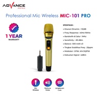 Advance MIC-101 PRO Professional Microphone Wireless Charger Frekuensi UHF Garansi Resmi 1 Tahun