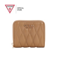 GUESS กระเป๋า รุ่น QG8122137 VALLA SLG SMALL ZIP AROUND ZIP WALLET สีเบจ